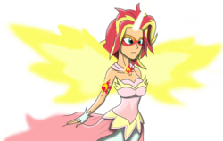 Size: 4697x2963 | Tagged: safe, artist:leirbag-an, sunset shimmer, equestria girls, g4, my little pony equestria girls: friendship games, daydream shimmer, female, human coloration, magic, simple background, solo, transparent background