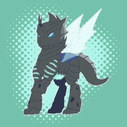 Size: 1755x1764 | Tagged: safe, artist:mylittlesheepy, oc, oc only, changeling, changeling behemoth, solo