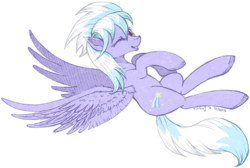 Size: 800x539 | Tagged: safe, artist:tinuleaf, cloudchaser, g4, female, flying, simple background, solo, wink