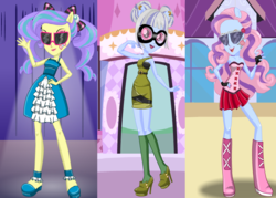 Size: 890x639 | Tagged: safe, artist:cg1995, photo finish, pixel pizazz, violet blurr, equestria girls, g4, my little pony equestria girls: rainbow rocks, the snapshots