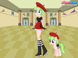 Size: 800x600 | Tagged: safe, artist:cg1995, drama letter, watermelody, equestria girls, g4, background human, boots, shoes