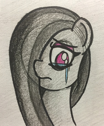 Size: 1280x1543 | Tagged: safe, artist:ashtoneer, marble pie, g4, crying, female, solo, traditional art