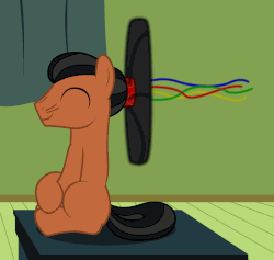 Size: 1984x1879 | Tagged: safe, artist:badumsquish, derpibooru exclusive, oc, oc only, oc:shaded pole, fan pony, object pony, original species, pony, g4, animated, badumsquish strikes again, blank flank, curtains, eyes closed, fan, male, ponified, puns in the comments, sitting, smiling, solo, table, tassels, window