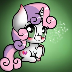 Size: 600x600 | Tagged: safe, artist:megsart22, sweetie belle, g4, backwards cutie mark, cute, cutie mark, diasweetes, female, solo, the cmc's cutie marks