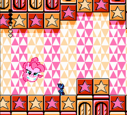 Size: 496x446 | Tagged: safe, pinkie pie, twilight sparkle, g4, bipedal, female, lidded eyes, mare, pixel art, platformer, video game