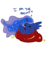 Size: 1600x2000 | Tagged: safe, artist:digitaldomain123, princess luna, g4, chubby, cute, digital art, female, i am the night, solo