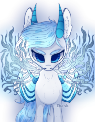 Size: 1024x1321 | Tagged: safe, artist:du-sk, oc, oc only, oc:crystal vision, dracony, dragon, hybrid, blurry, cool, epic, eyebrows, eyes open, glowing, shading, smoke, solo