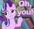 Size: 720x600 | Tagged: safe, screencap, starlight glimmer, pony, unicorn, g4, the crystalling, book, caption, female, image macro, looking away, mare, meme, oh you, raised hoof, reaction image, scroll, solo