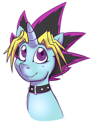 Size: 442x584 | Tagged: safe, artist:deyogee, pony, ponified, solo, yu-gi-oh!, yugi muto