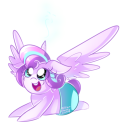 Size: 658x679 | Tagged: safe, artist:glitterclams, princess flurry heart, g4, baby, diaper, female, solo