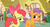 Size: 2489x1361 | Tagged: safe, screencap, apple bloom, tender taps, earth pony, pony, g4, my little pony: friendship is magic, on your marks, colt, cutie mark, discovery family logo, female, filly, male, ponyville, the cmc's cutie marks