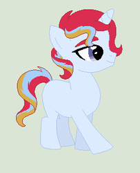 Size: 271x333 | Tagged: safe, artist:targetgirl, oc, oc only, pony, unicorn, blank flank, colt, foal, green background, magical lesbian spawn, magical threesome spawn, male, multiple parents, offspring, parent:moondancer, parent:sunset shimmer, parent:trixie, parents:suntrix, parents:trickdancer, parents:tricksundancer, simple background, solo