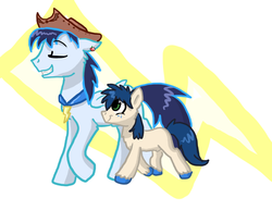 Size: 792x612 | Tagged: safe, artist:cat4lyst, soarin', oc, oc:apple bourbon, pony, g4, cowboy hat, earring, hat, next generation, offspring, parent:applejack, parent:soarin', parents:soarinjack, piercing