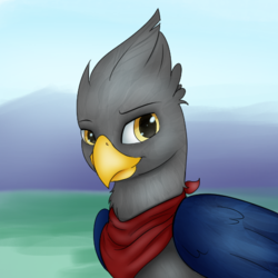 Size: 512x512 | Tagged: safe, artist:swiftsketchpone, oc, oc only, oc:ehrin, griffon, icon, looking at you, solo