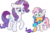 Size: 1109x735 | Tagged: safe, artist:dawnfire, rarity, sweetie belle, pony, unicorn, g4, my little pony: friendship is magic, on your marks, backwards cutie mark, clothes, colored pupils, cute, cutie mark, diasweetes, fake smile, female, filly, floppy ears, foal, grin, gritted teeth, mare, nervous, nervous smile, nervous sweat, raised hoof, scarf, siblings, simple background, sisters, smiling, sweat, sweetie fail, teeth, the cmc's cutie marks, transparent background, tumblr