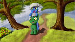 Size: 1920x1080 | Tagged: safe, artist:tiberiusmoon, oc, oc only, earth pony, pony, tree