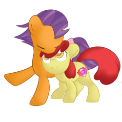 Size: 5000x5000 | Tagged: safe, artist:xsidera, apple bloom, tender taps, earth pony, pony, g4, on your marks, absurd resolution, adorabloom, colt, cute, cutie mark, female, filly, foal, male, shipping, simple background, straight, sweet dreams fuel, tendaww taps, tenderbloom, the cmc's cutie marks, transparent background