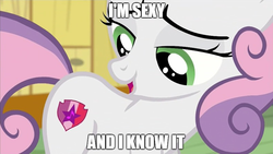 Size: 787x443 | Tagged: safe, edit, edited screencap, screencap, sweetie belle, g4, on your marks, cutie mark, female, image macro, meme, solo, text, the cmc's cutie marks