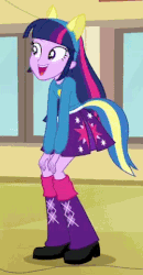 Size: 250x480 | Tagged: safe, screencap, twilight sparkle, equestria girls, g4, animated, dancing, fake tail, female, loop, pony ears, solo