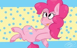 Size: 820x513 | Tagged: safe, artist:universe-fairy, pinkie pie, g4, female, solo, tongue out