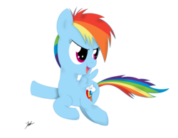 Size: 2741x2128 | Tagged: safe, artist:noxdrachen, rainbow dash, g4, female, filly, filly rainbow dash, high res, simple background, solo, transparent background