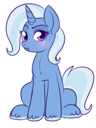 Size: 415x554 | Tagged: safe, artist:lulubell, trixie, pony, unicorn, g4, blushing, cute, female, mare, simple background, solo, transparent background