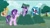 Size: 960x539 | Tagged: safe, screencap, dj pon-3, starlight glimmer, twilight sparkle, vinyl scratch, alicorn, pony, g4, my little pony: friendship is magic, no second prances, discovery family logo, female, hide and seek, mare, twilight sparkle (alicorn)