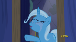 Size: 1008x565 | Tagged: safe, screencap, trixie, pony, unicorn, g4, no second prances, crying, discovery family logo, female, mare, solo