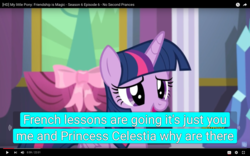 Size: 1920x1200 | Tagged: safe, screencap, twilight sparkle, alicorn, pony, g4, no second prances, female, mare, meme, twilight sparkle (alicorn), youtube caption