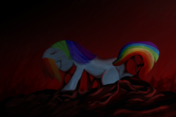 Size: 2560x1707 | Tagged: safe, artist:rainb0wdashie, rainbow dash, g4, side view