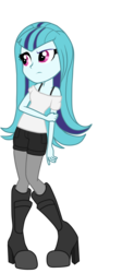 Size: 1024x2284 | Tagged: safe, artist:rinquettes120, sonata dusk, equestria girls, g4, alternate clothes, alternate hairstyle, female, loose hair, simple background, solo, transparent background, vector