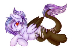 Size: 3207x2104 | Tagged: safe, artist:ruef, oc, oc only, oc:new dawn, hybrid, pegasus, pony, female, high res, mare, pegasus oc, red eyes, simple background, solo, transparent background