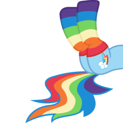 Size: 4000x4000 | Tagged: dead source, safe, artist:nxzc88, rainbow dash, pegasus, pony, g4, belly, butt, clothes, female, flank, legs in air, lying down, mare, on back, plot, rainbow socks, show accurate, simple background, socks, solo, striped socks, transparent background