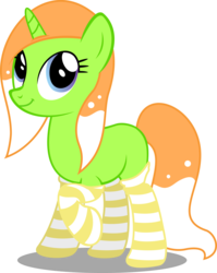 Size: 3432x4320 | Tagged: safe, artist:iknowpony, oc, oc only, pony, unicorn, .svg available, clothes, female, hooves, horn, mare, simple background, smiling, socks, solo, striped socks, transparent background, vector