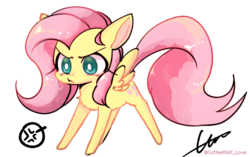 Size: 1775x1117 | Tagged: safe, artist:lessue, fluttershy, g4, angry, female, solo, spread wings