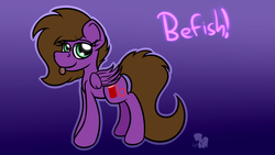 Size: 1920x1080 | Tagged: safe, artist:internetianer, oc, oc only, oc:befish, pony, solo, tongue out