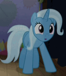 Size: 406x468 | Tagged: safe, screencap, trixie, pony, unicorn, g4, no second prances, season 6, animated, cute, diatrixes, excited, female, happy, loop, mare, open mouth, smiling, solo, talking