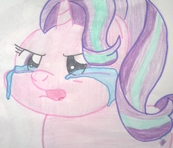 Size: 1677x1434 | Tagged: safe, artist:toyminator900, starlight glimmer, g4, crying, female, solo, traditional art