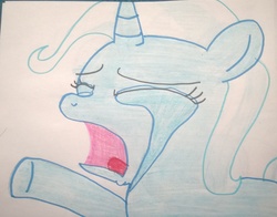 Size: 2363x1848 | Tagged: safe, artist:toyminator900, trixie, pony, unicorn, g4, crying, female, mare, solo, traditional art