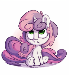 Size: 1100x1200 | Tagged: safe, artist:bobdude0, artist:madacon, sweetie belle, pony, unicorn, g4, alternate hairstyle, collaboration, cute, diasweetes, female, filly, long mane, solo