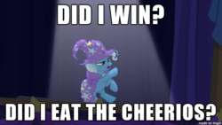 Size: 610x343 | Tagged: safe, trixie, pony, unicorn, g4, no second prances, season 6, female, game grumps, image macro, mare, meme, non sequitur, punch-out!!, solo, the paint and growerful triskie