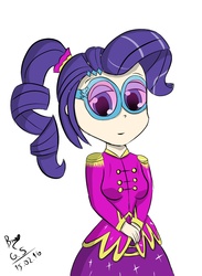 Size: 1500x2047 | Tagged: safe, artist:goldenstorm21, rarity, equestria girls, friendship through the ages, g4, female, looking at you, sgt. rarity, smiling, solo