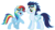 Size: 1024x579 | Tagged: safe, artist:sunsetsparkle129, rainbow dash, soarin', pegasus, pony, g4, my little pony: friendship is magic, newbie dash, alternate hairstyle, blushing, duo, female, goggles, male, rainbow fash, raised hoof, ship:soarindash, shipping, simple background, straight, white background