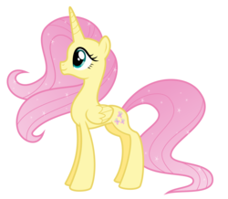 Size: 2797x2436 | Tagged: safe, artist:decprincess, fluttershy, alicorn, pony, g4, alicornified, female, fluttercorn, high res, princess fluttershy, race swap, simple background, solo, transparent background, vector