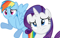 Size: 10026x6344 | Tagged: safe, artist:decprincess, rainbow dash, rarity, pegasus, pony, unicorn, equestria girls, g4, .svg available, absurd resolution, duo, simple background, transparent background, vector