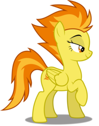 Size: 3926x5000 | Tagged: safe, artist:dashiesparkle, artist:pirill, spitfire, pegasus, pony, g4, newbie dash, .svg available, absurd resolution, bedroom eyes, cute, female, lidded eyes, mare, ponyscape, raised hoof, seductive look, sexy, simple background, solo, stupid sexy spitfire, transparent background, vector