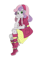 Size: 1329x1965 | Tagged: safe, artist:atane27, sweetie belle, equestria girls, g4, clothes, equestria girls outfit, female, simple background, solo, white background