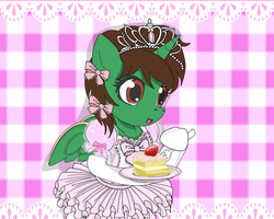 Size: 2500x2000 | Tagged: safe, artist:avchonline, oc, oc only, oc:frost d. tart, alicorn, pony, g4, alicorn oc, ballerina, bipedal, cake, canterlot royal ballet academy, clothes, crossdressing, cute, dress, evening gloves, food, frilly dress, gloves, hair bow, high res, male, puffy sleeves, ribbon, sissy, solo, stallion, tiara, tutu