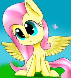 Size: 5000x5428 | Tagged: safe, artist:pegasister2251, fluttershy, butterfly, g4, absurd resolution, female, solo