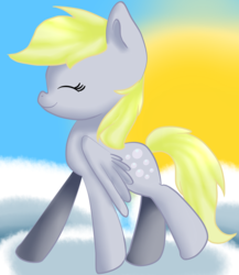 Size: 2400x2762 | Tagged: safe, artist:pegasister2251, derpy hooves, pegasus, pony, g4, cloud, female, high res, mare, solo